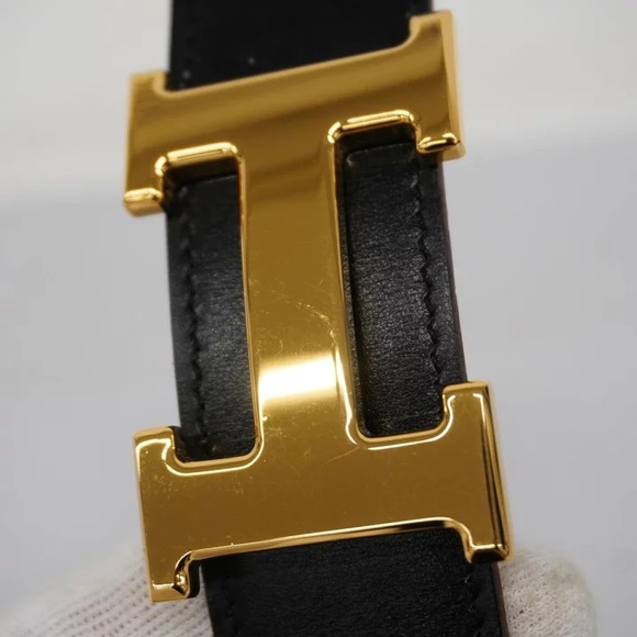 Authentic HERMES Constance H belt black and brown 70cm - Picture 10 of 11